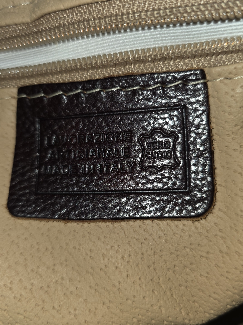 Italian Leather Duffle Bag Vero Cuoio Lavorazione Artigianale Weekender - Picture 9 of 9